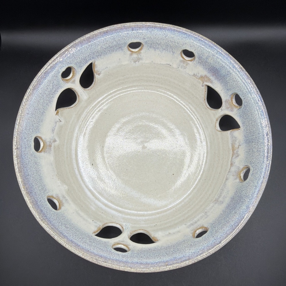 VTG Signed Neher Studio Pottery Large Serving Bowl Glazed Stoneware 1992 11.5" - Picture 4 of 4